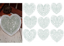 ADVENTSKALENDER 19. Dezember - Stickserie ITH - Untersetzer Herzen